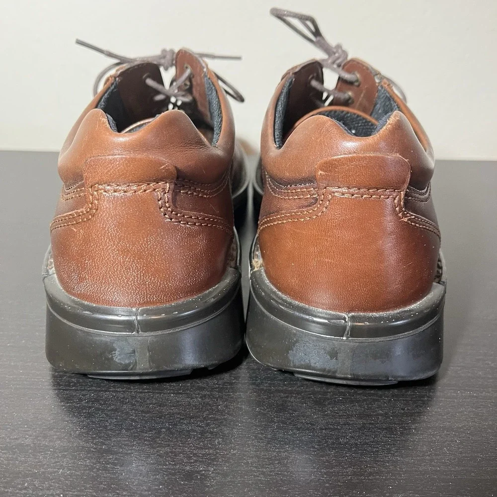 Ecco Mens Neoflexor‎ Oxford  Cognac Lace Up Low Top Bicycle Toe US 9/9.5 EU 43